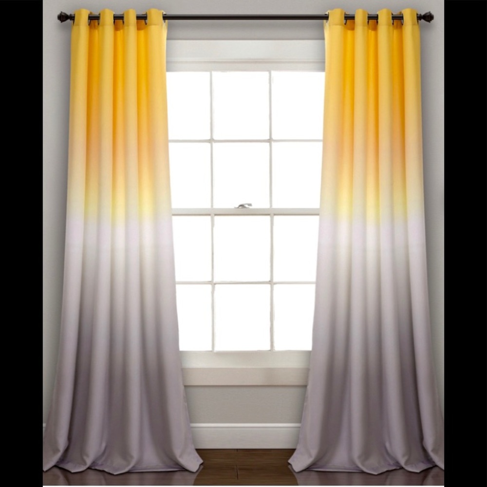 Half Moon Umbre Room Darkening Curtain Set 52x84